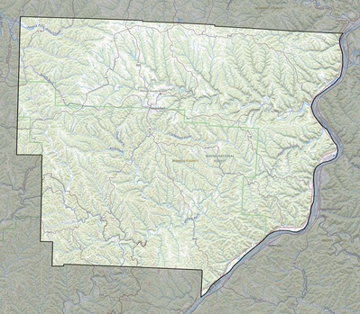 Monroe County OH USGS topo map