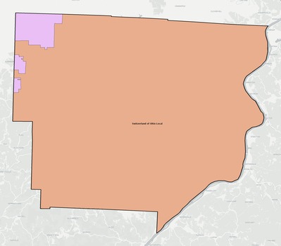 Monroe County OH school district boundaries map