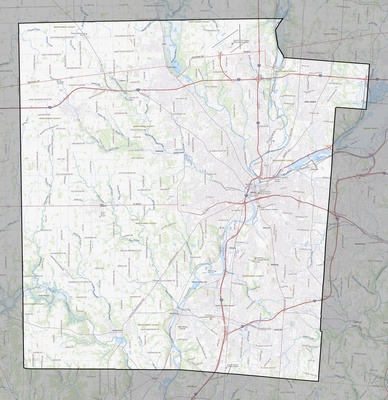 Montgomery County OH USGS topo map
