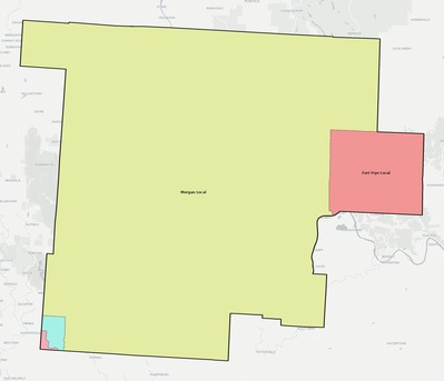 Morgan County OH school district boundaries map