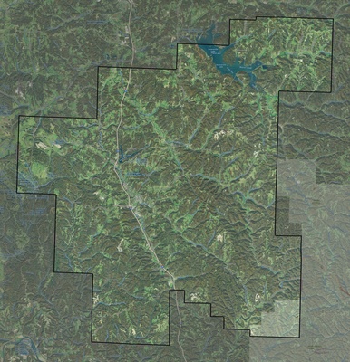 Noble County OH USGS imagery and topo map