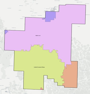 Noble County OH school district boundaries map