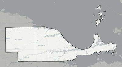 Ottawa County OH county basemap context