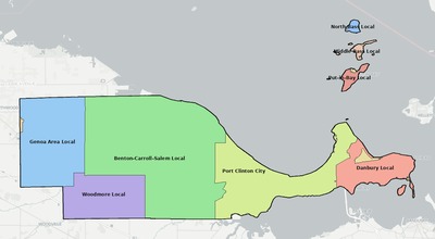 Ottawa County OH school district boundaries map