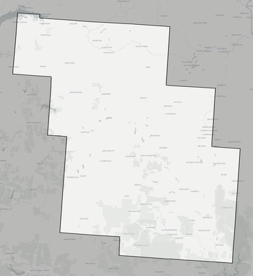 Perry County OH county basemap context