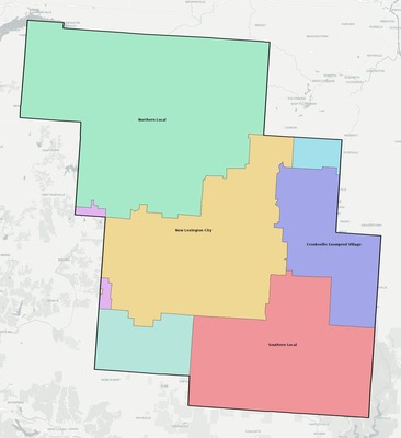 Perry County OH school district boundaries map