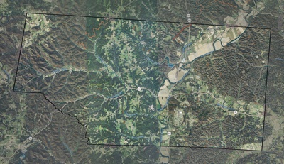 Pike County OH USGS imagery and topo map