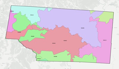 Pike County OH ZIP code boundaries map