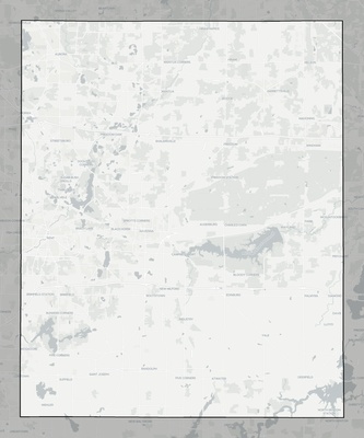 Portage County OH county basemap context