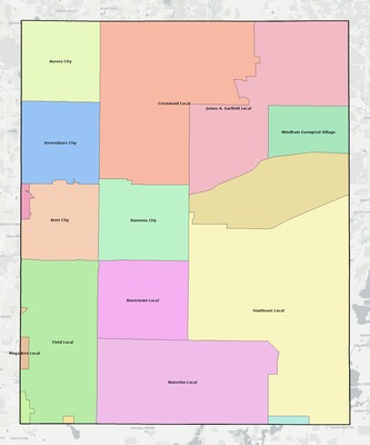 Portage County OH school district boundaries map