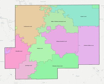 Putnam County OH school district boundaries map
