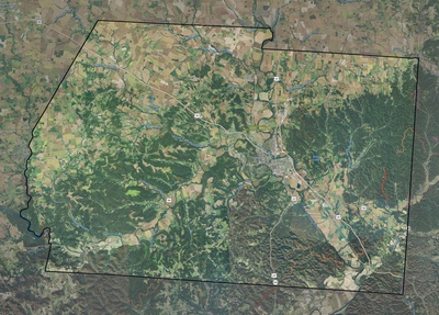 Ross County OH USGS imagery and topo map