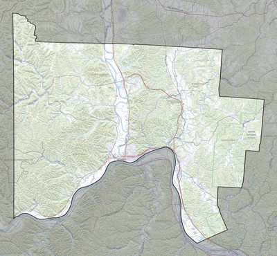 Scioto County OH USGS topo map