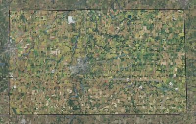 Seneca County OH USGS imagery and topo map