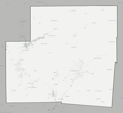 Shelby County OH county basemap context