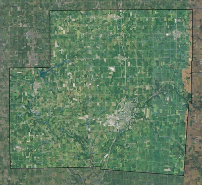 Shelby County OH USGS imagery and topo map