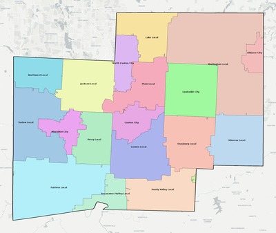 Stark County OH school district boundaries map