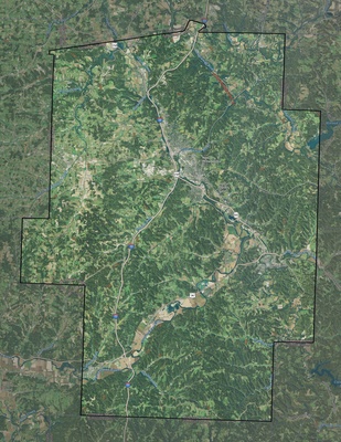 Tuscarawas County OH USGS imagery and topo map