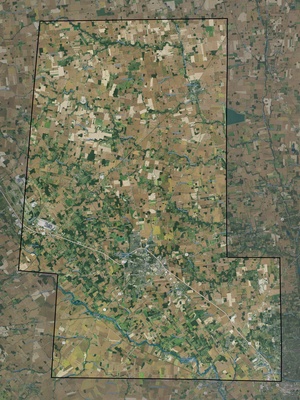 Union County OH USGS imagery and topo map