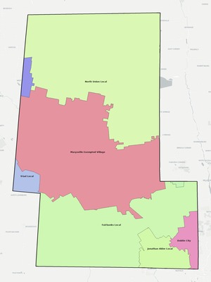 Union County OH school district boundaries map