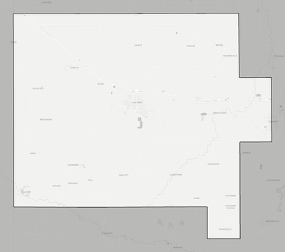 Van Wert County OH county basemap context