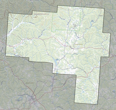 Vinton County OH USGS topo map