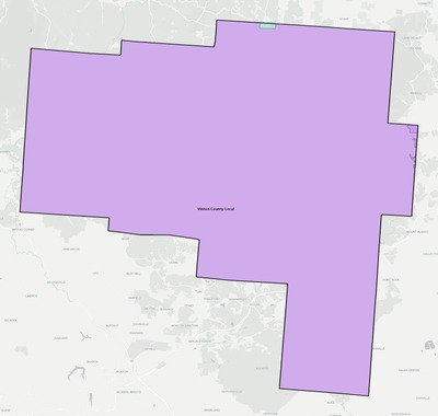 Vinton County OH school district boundaries map