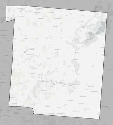 Warren County OH county basemap context