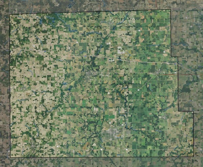 Williams County OH USGS imagery and topo map