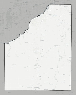 Wood County OH county basemap context