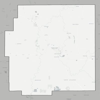 Wyandot County OH county basemap context