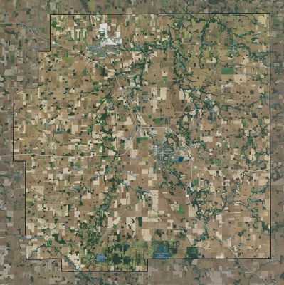 Wyandot County OH USGS imagery and topo map