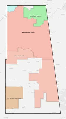 Adair County OK school district boundaries map
