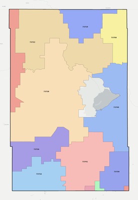 Alfalfa County OK ZIP code boundaries map