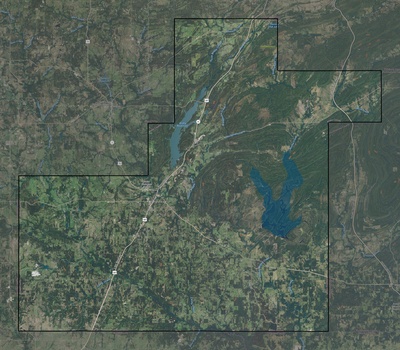 Atoka County OK USGS imagery and topo map