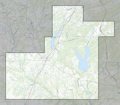 Atoka County OK USGS topo map