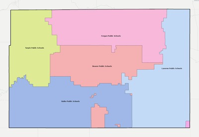 Beaver County OK school district boundaries map