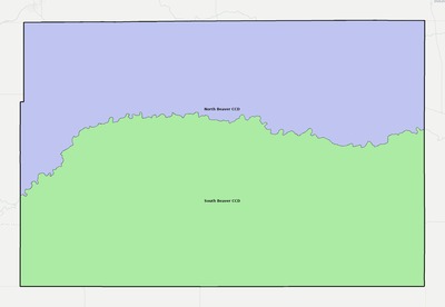 Beaver County OK townships and subdivisions map