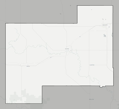 Beckham County OK county basemap context