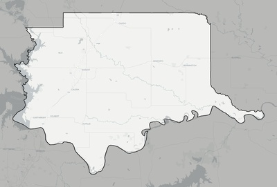 Bryan County OK county basemap context