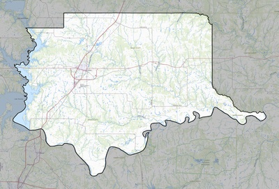 Bryan County OK USGS topo map