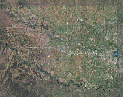 Canadian County OK USGS imagery and topo map