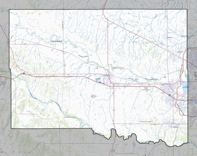 Canadian County OK USGS topo map