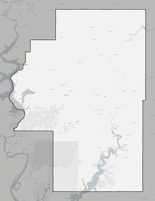 Cherokee County OK county basemap context