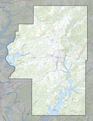 Cherokee County OK USGS topo map