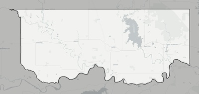 Choctaw County OK county basemap context
