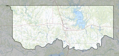 Choctaw County OK USGS topo map