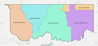 Choctaw County OK school district boundaries map