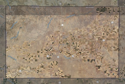 Cimarron County OK USGS imagery and topo map