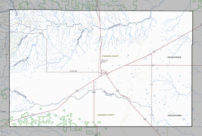 Cimarron County OK USGS topo map